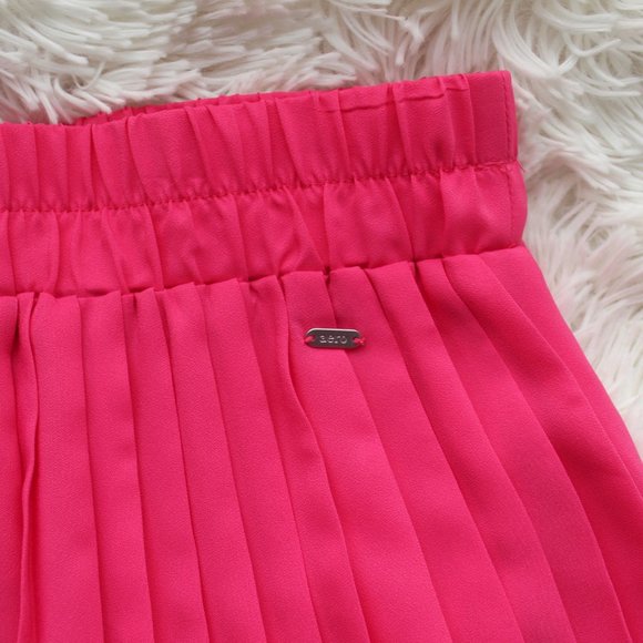 Aeropostale Pink Navy Colorblock Pleated Skirt XS - Picture 4 of 8